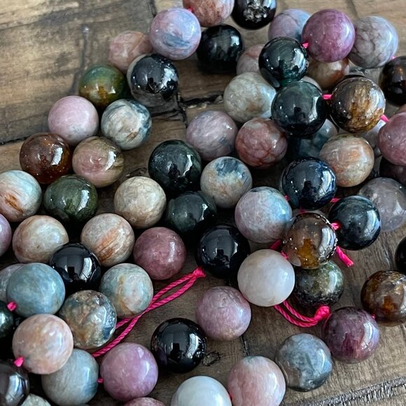 Watermelon Tourmaline Bead Strand - 4mm - Picture 1 of 3